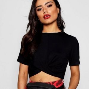 Twist front crop tee